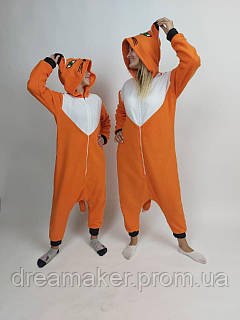 Кигуруми оранжевый Лиса Для взрослых и детей унисекс (LL-134-1