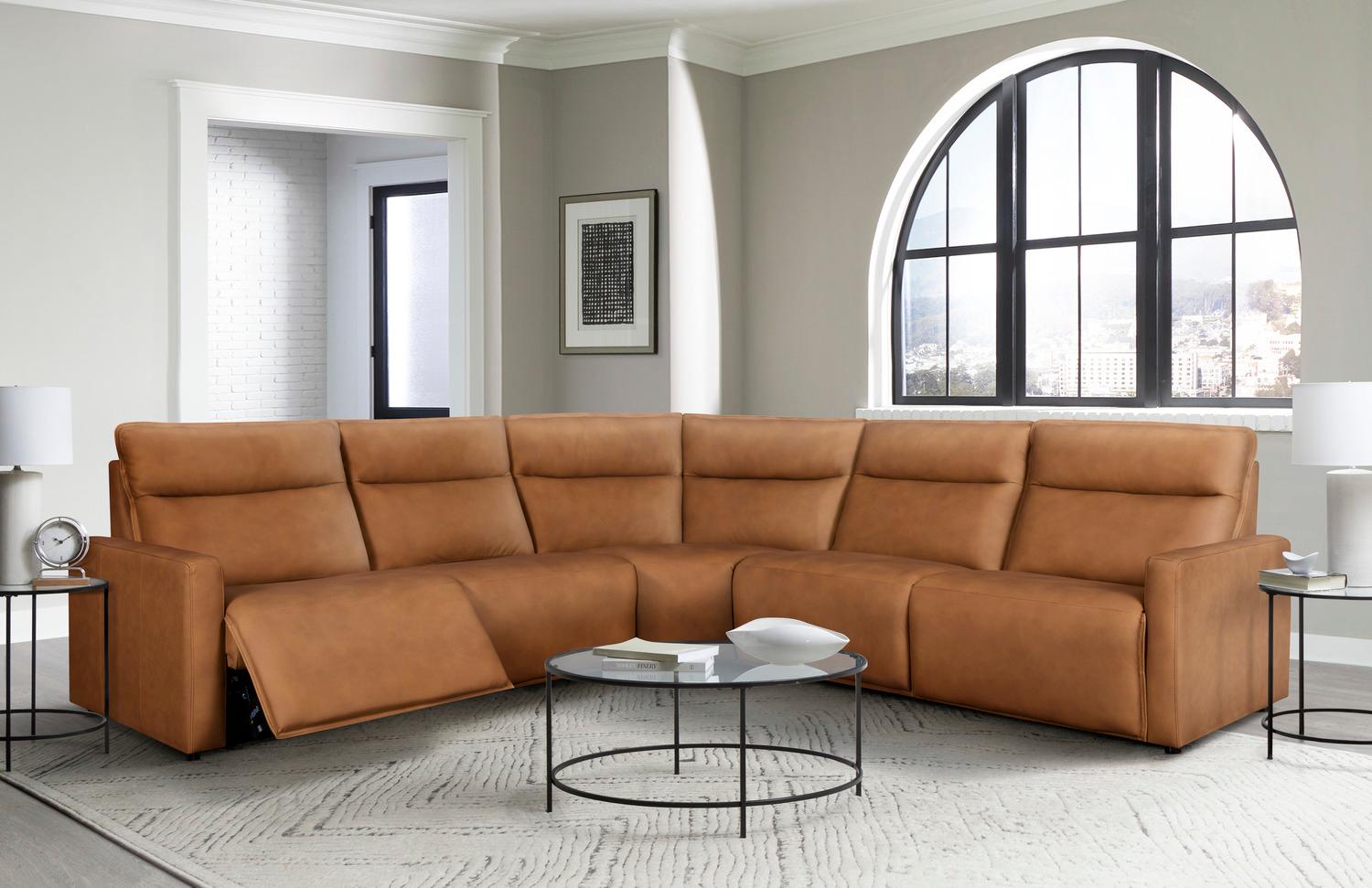 LEATHER ITALIA USA Eh3308 Adell Sectional - Laf One Arm Chair P2