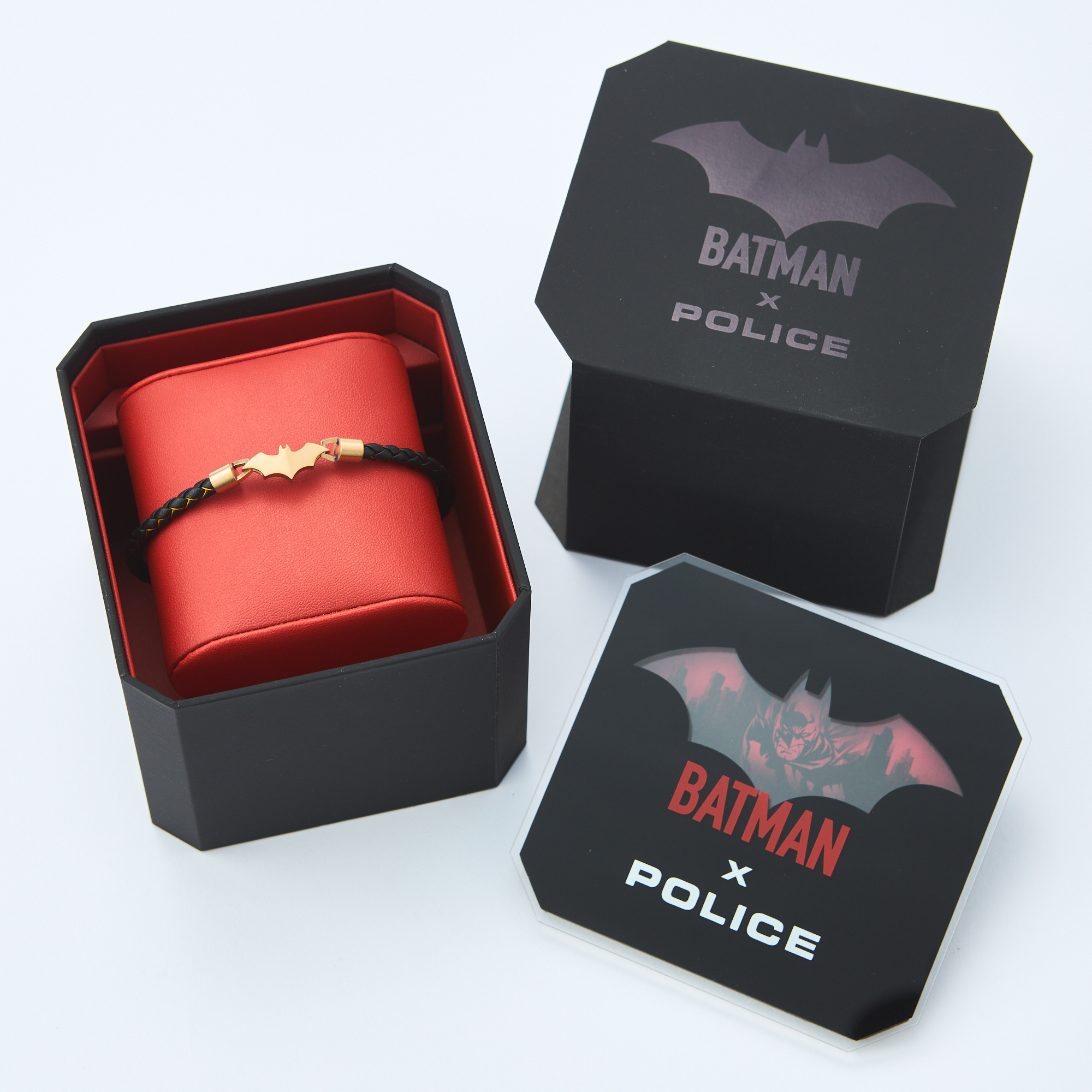 POLICE×BATMAN】BATARANG コードブレスレット｜専用BOX付き | POLICE