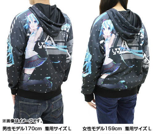 初音ミク V4X フルグラフィックライトパーカー/L[コスパ]【送料無料