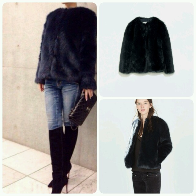 ZARA - 【ZARA】フェイクファージャケットの通販 by km's shop｜ザラ