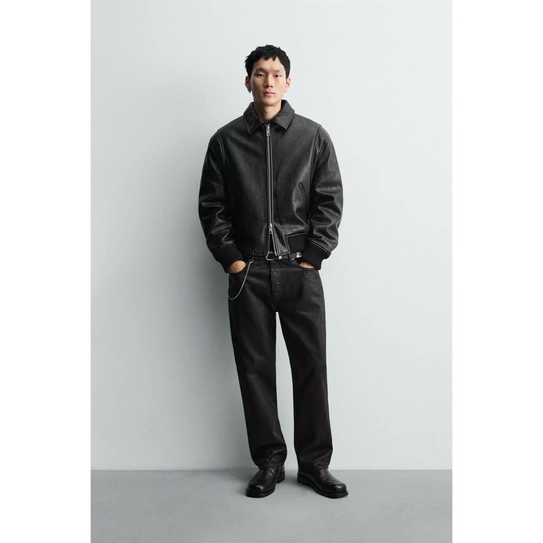 ZARA - ZARA ザラ フェイクレザーパフジャケット Mの通販 by GR｜ザラ