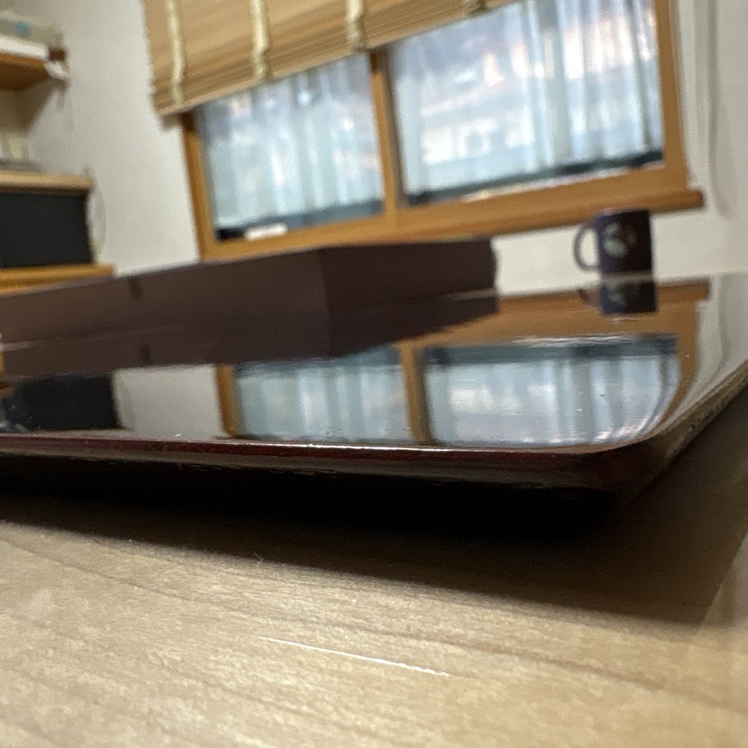 最終値下げ❣️赤茶色の漆製の長方形の卓上膳×5枚