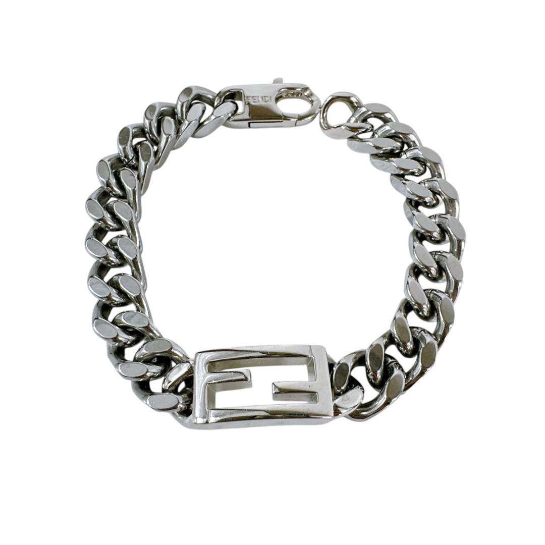 FENDI - FENDI フェンディ バゲット ブレスレット FFロゴ チェーン
