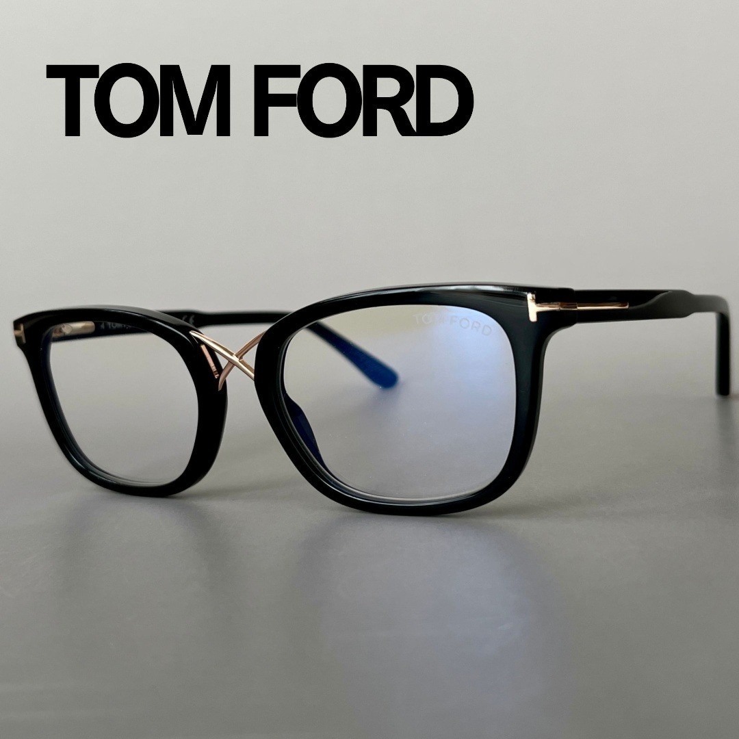 TOM FORD EYEWEAR - トムフォード メガネ スクエア ブラック ゴールド
