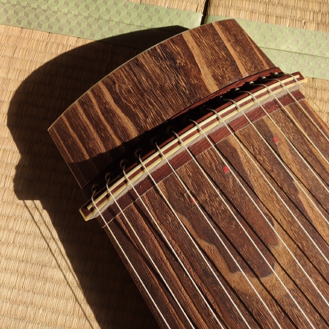 ①※※廃棄します※※生田流 師範代使用品☆十三絃 お琴 箏 琴 和楽器の
