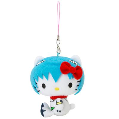 エヴァンゲリオン×ハローキティ ストラップ 綾波レイ : サンリオ