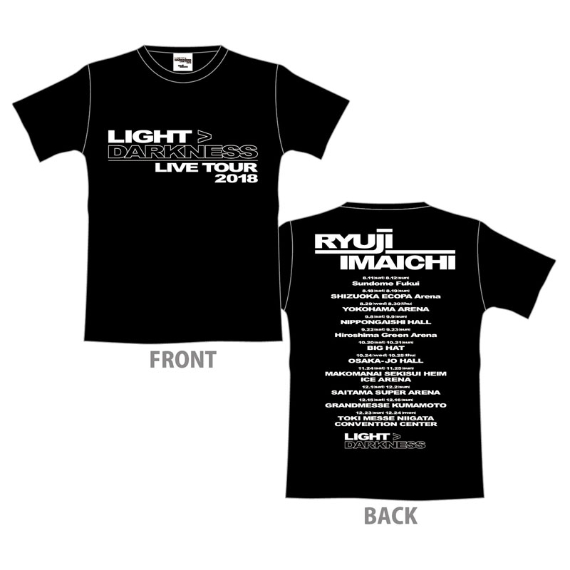LIGHT>DARKNESS ツアーTシャツ[L] / BLACK : RYUJI IMAICHI (今市隆二