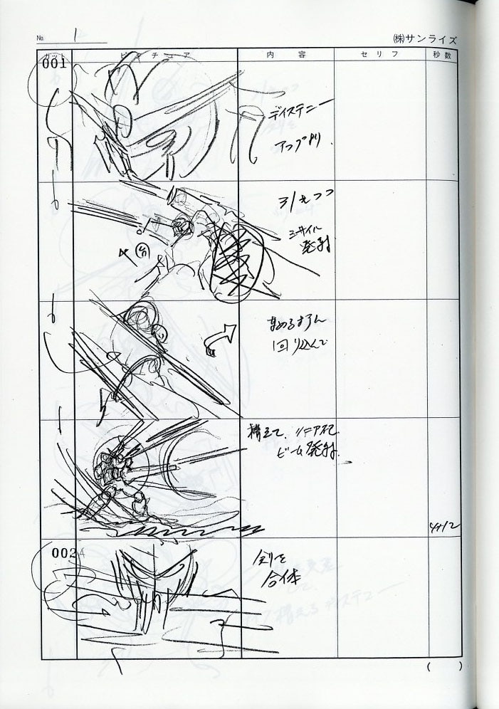 機動戦士ガンダムSEED DESTINY 絵コンテ