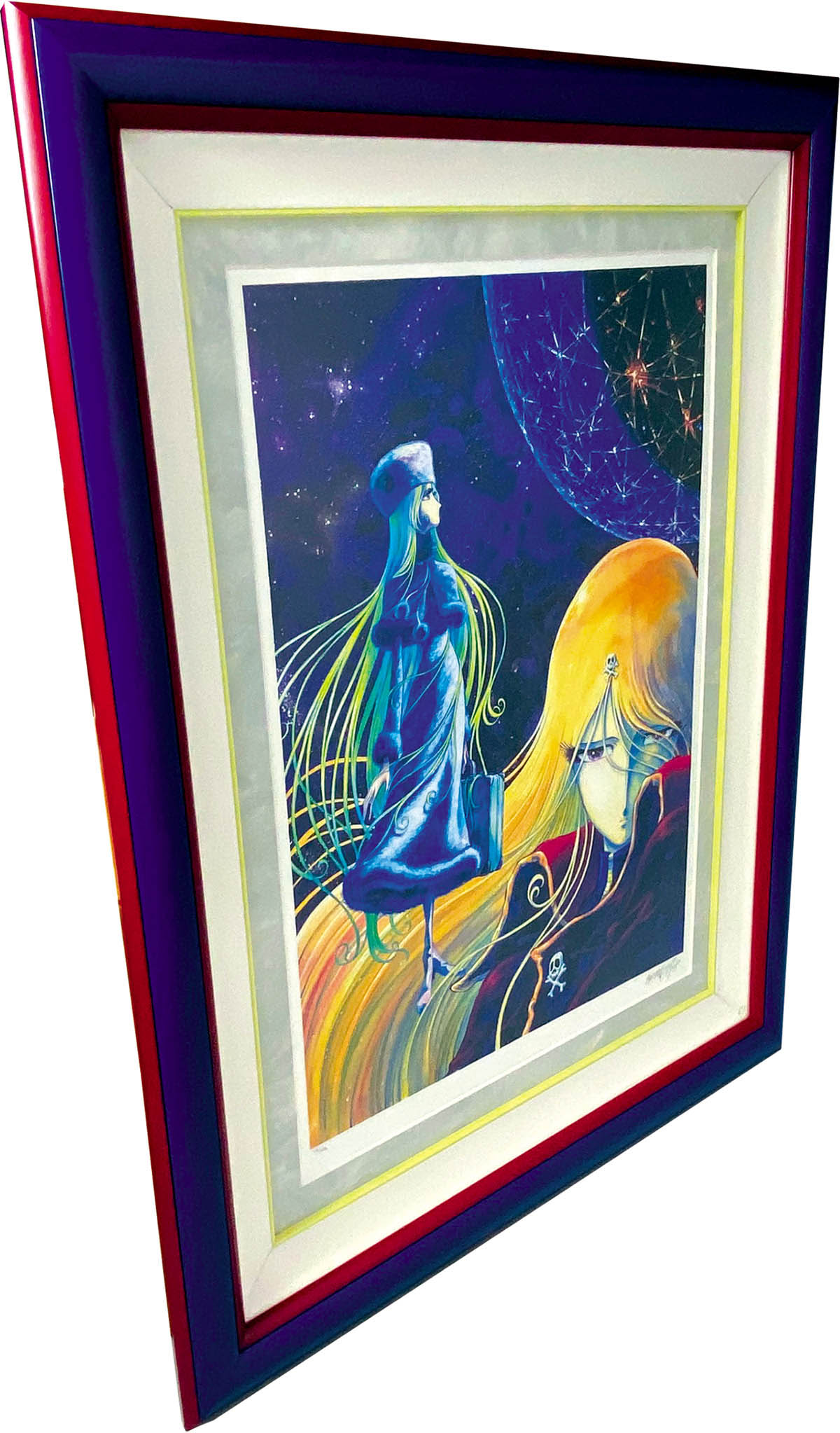 2834] 松本零士 直筆サイン入りカラー複製イラスト「メーテル