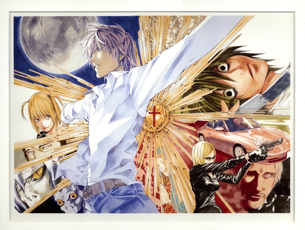 3145］ 小畑健 カラー複製原画「DEATH NOTE」