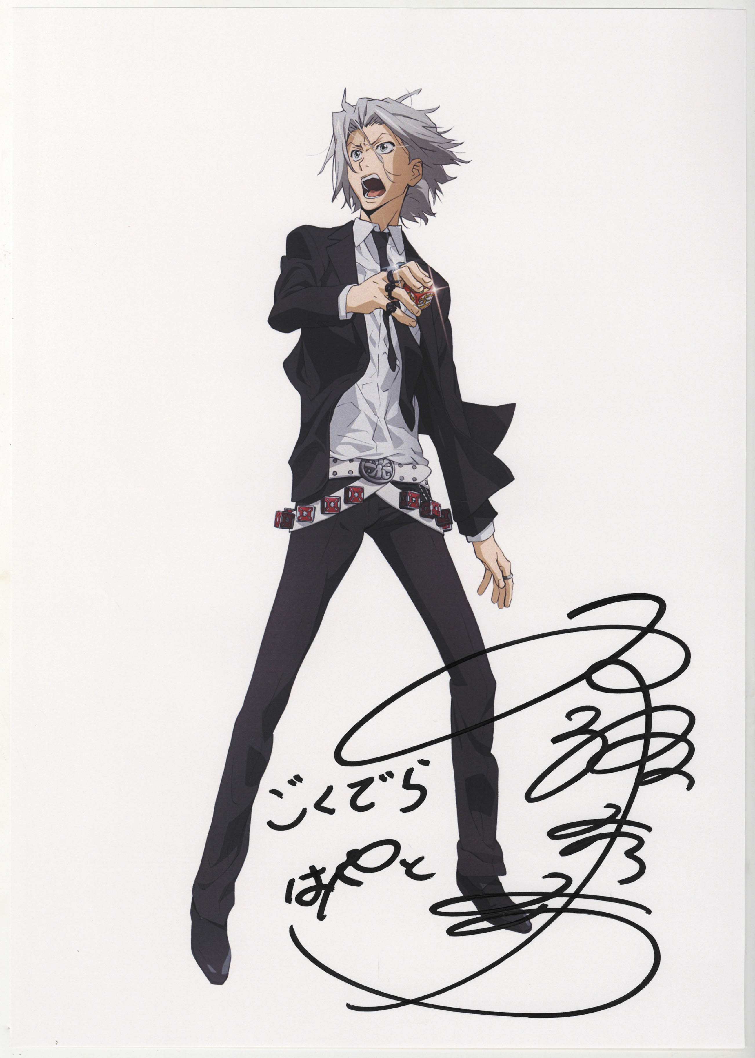 家庭教師ﾋｯﾄﾏﾝREBORN!」声優直筆ｻｲﾝ入りｶﾗｰ複製ｲﾗｽﾄ15枚ｾｯﾄ