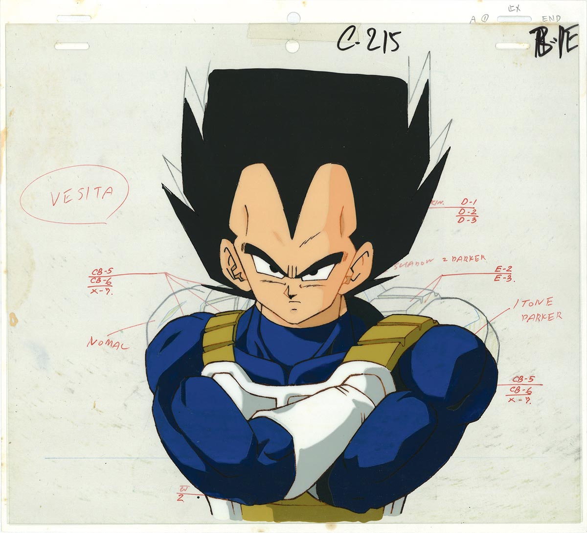 j*い様 ドラゴンボール セル画 原画 フリーザ ベジータ当時品 n*o様