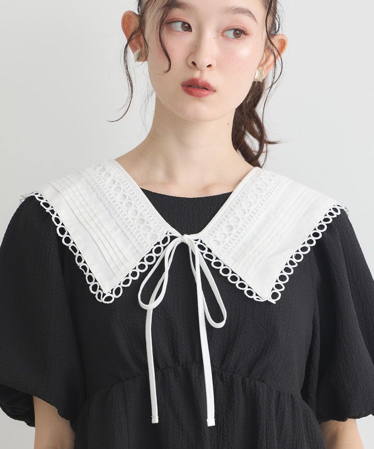 セーラーカラーレース付け襟/earth music&ecology（アース