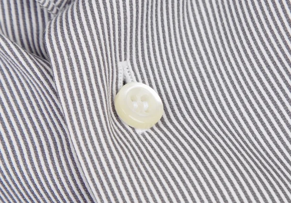 エンポリオアルマーニEMPORIO ARMANI ストライプシャツ 白グレー41 (K