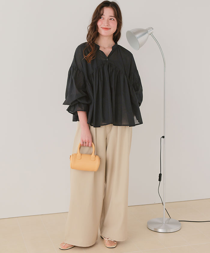 キャンディースリーブギャザーブラウス | titivate