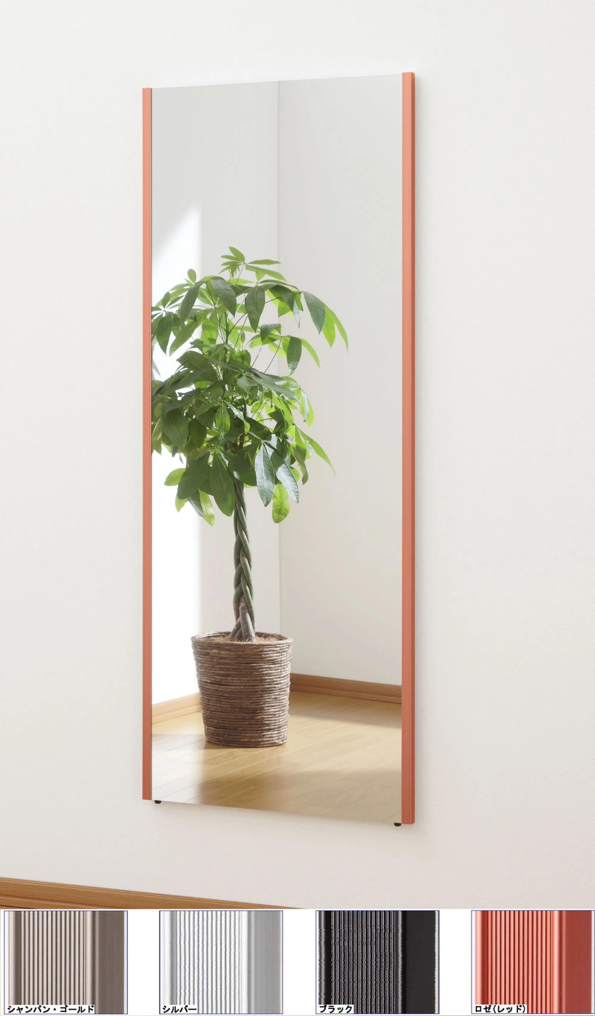 姿見 スタンダード(幅60×高さ150cm) J.フロント建装 NRM-5 食品工場用