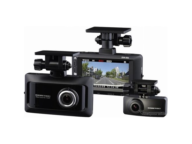 コムテック、370万画素前後2カメラの高画質ドラレコ発売…SONY STARVIS