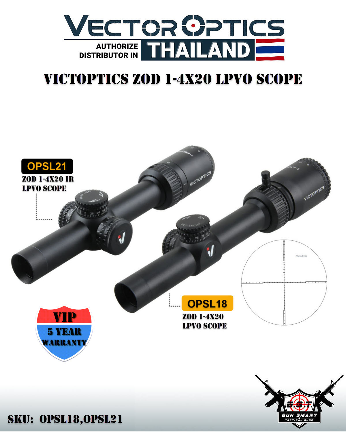 VICTOPTICS ZOD 1-4X20 LPVO SCOPE - VectorOpticsThailand