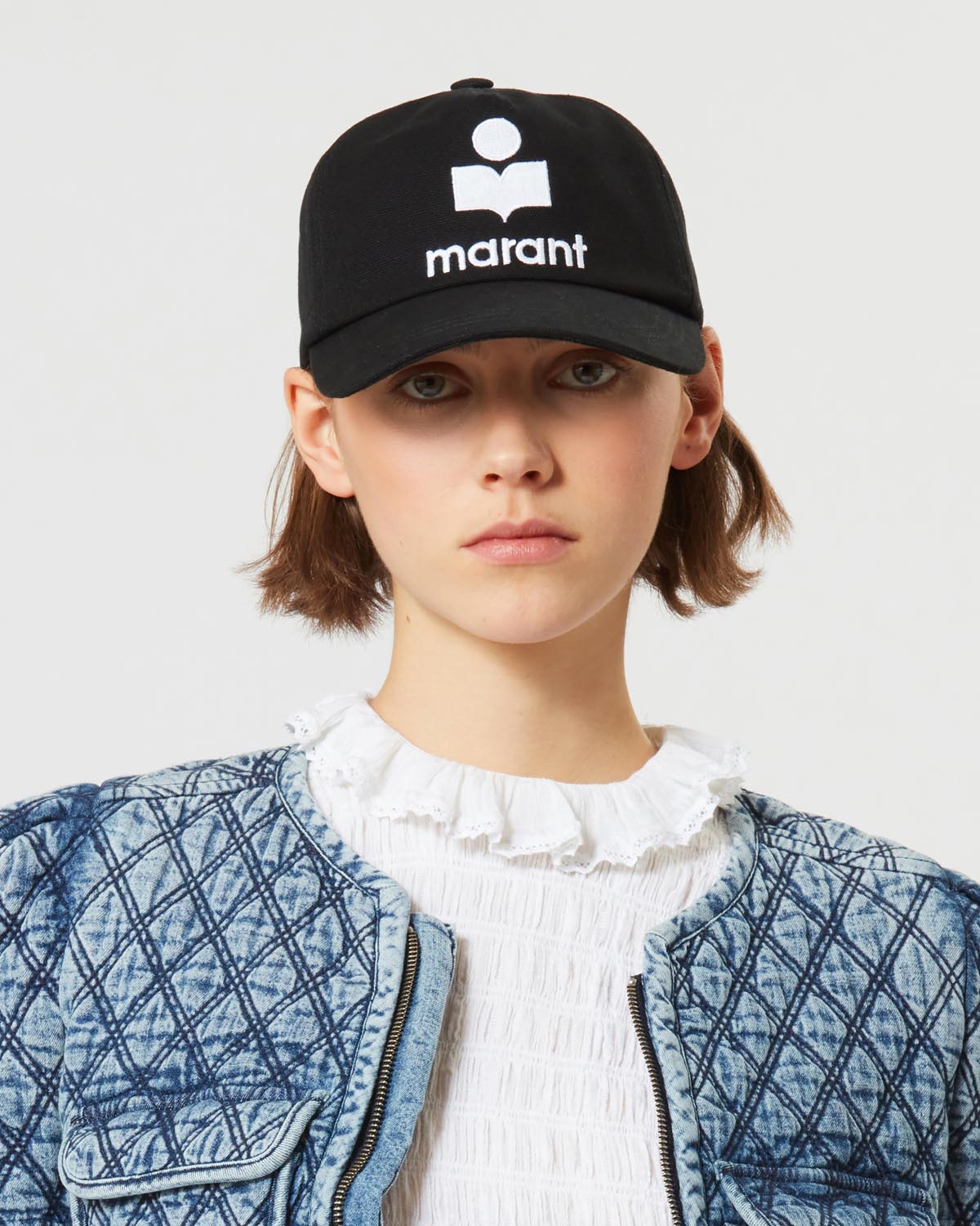 Tyron Cap Woman black and ecru | ISABEL MARANT Official online store