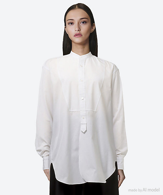 コットンバンドカラーシャツ 7911－230－0127 | BLAMINK