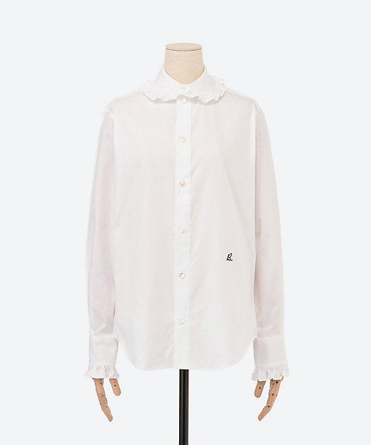 シャツ ROUND COLLAR FRILL SH L．OX