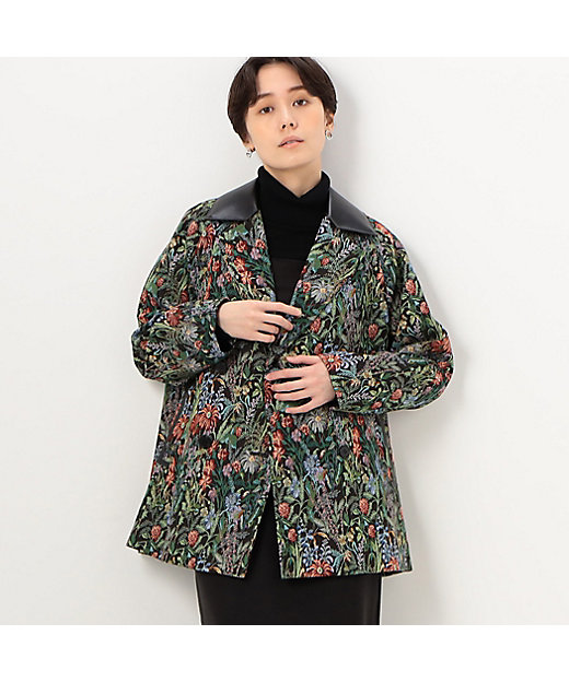 ゴブラン織り Aラインダブルブレストコート（0102MB01