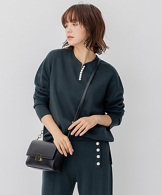 ウールブレンド ラインパール プルオーバー（KRWWNZ0651