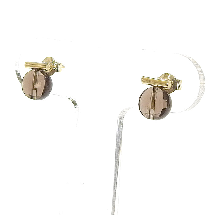 おともさん様 スモーキークオーツ ホイップカービングピアス