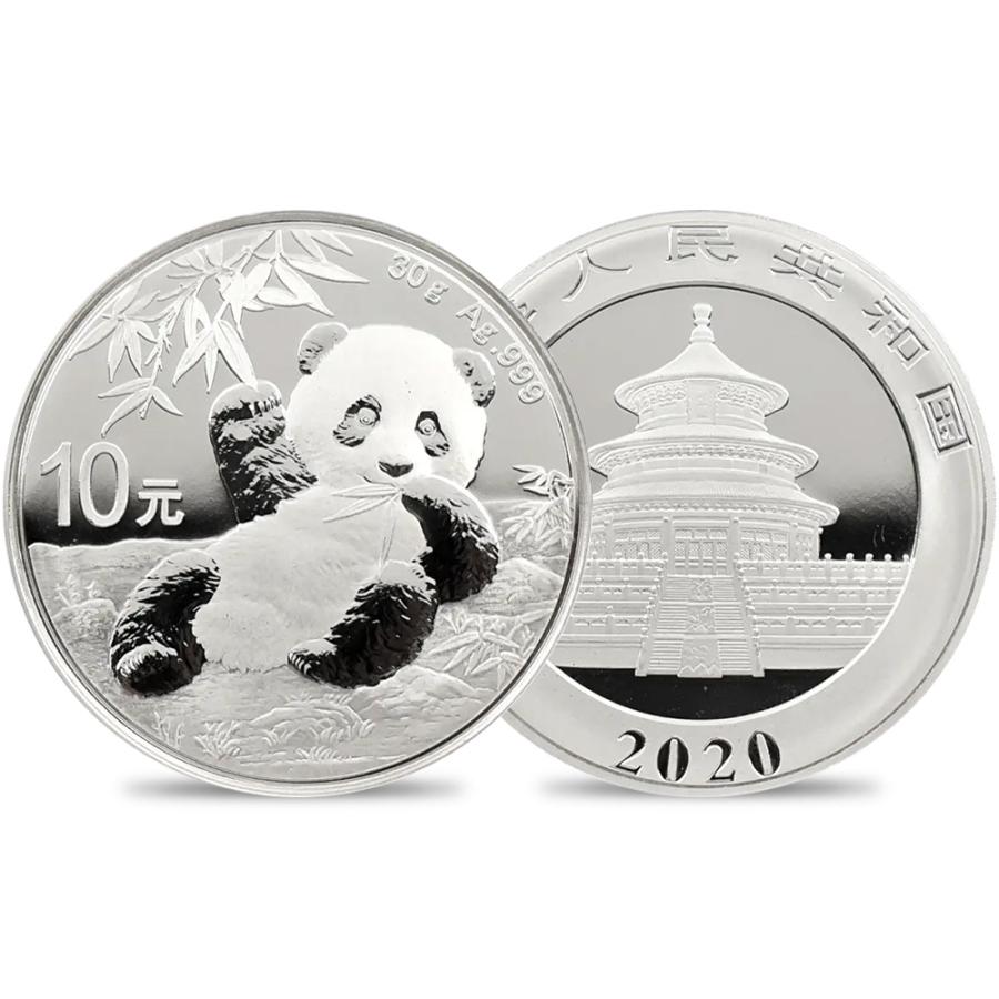 ☆即納追跡可☆ 中国 2016-2025 パンダ 30g 銀貨10枚セット 箱付き