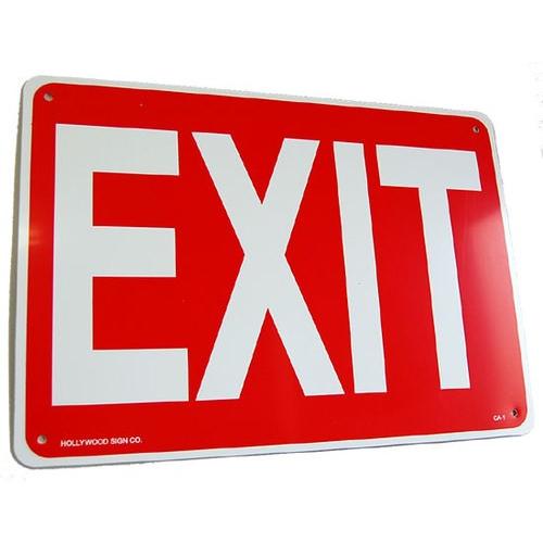 プラスチック看板 EXIT 出口 CA-1 サインボード ガレージ雑貨 アメリカ