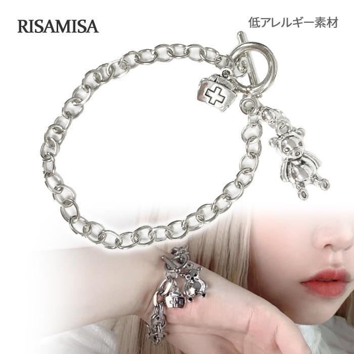 Risa（リサ） ブレスレット 金属アレルギー 対応 レディース クマ