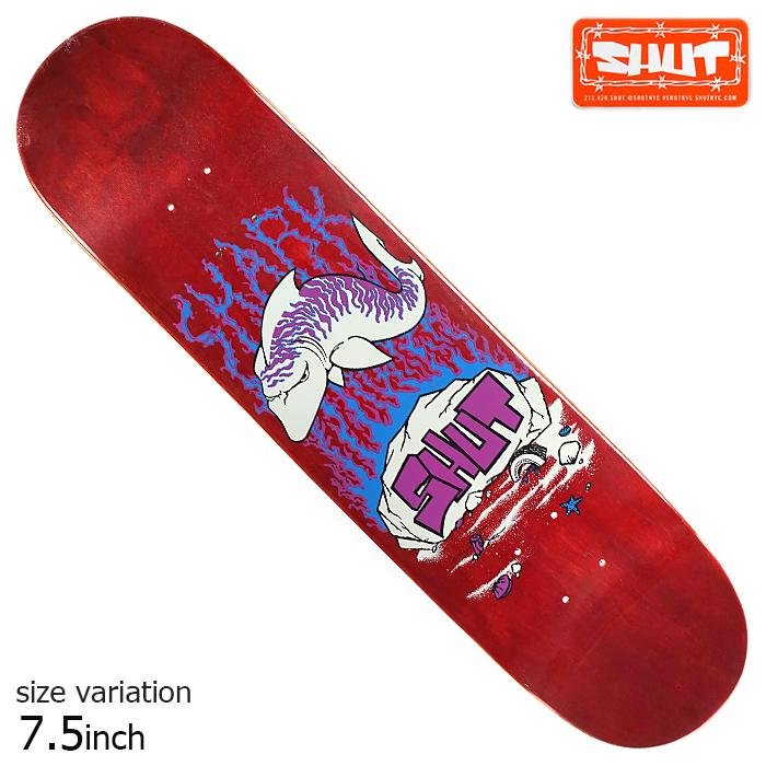 SHUT SHARK MINI DECK 7.5inch RED シャット スケートボード デッキ