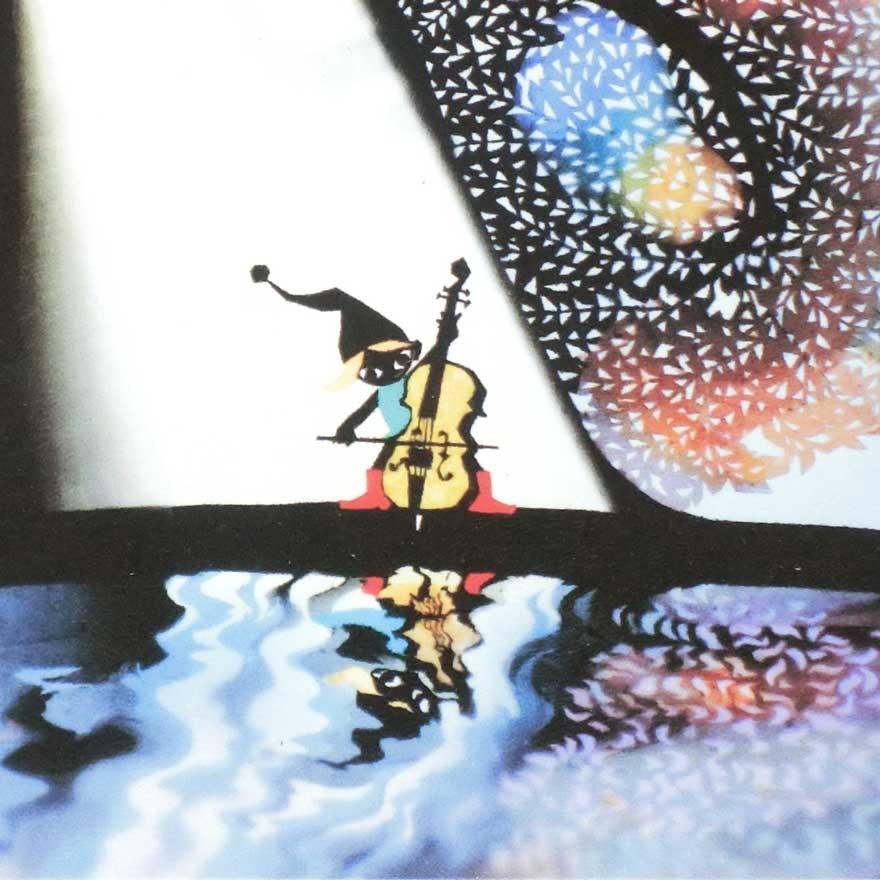 藤城清治 レフグラフ 「月光の響き」 四季のメルヘン秋 : アンティーク