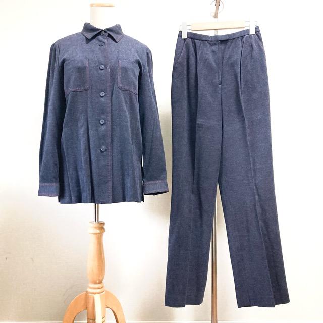 Leilian（レリアン） #wnc セットアップ 9 紺 ツーピース ステッチ