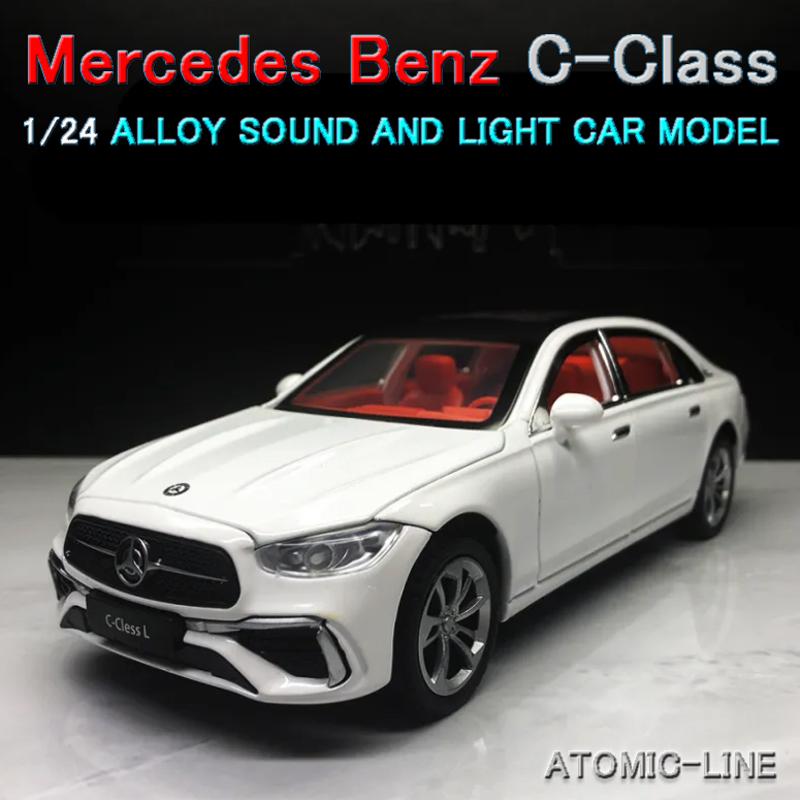 メルセデス ベンツ Cクラス 1/24 ミニカー 全3色 ライト点灯 エンジン