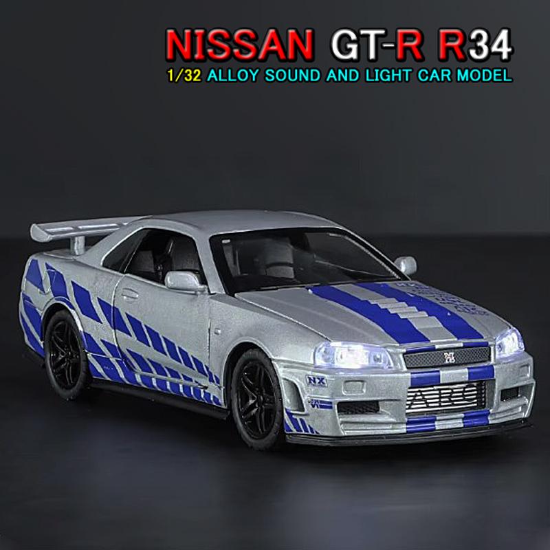 日産（NISSAN） NISSAN GT-R R34 スカイライン 1/32 ミニカー 全3色