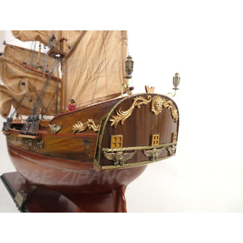 帆船模型 完成品 木製 パイレーツシップ 海賊船 モデルシップ 全長90cm