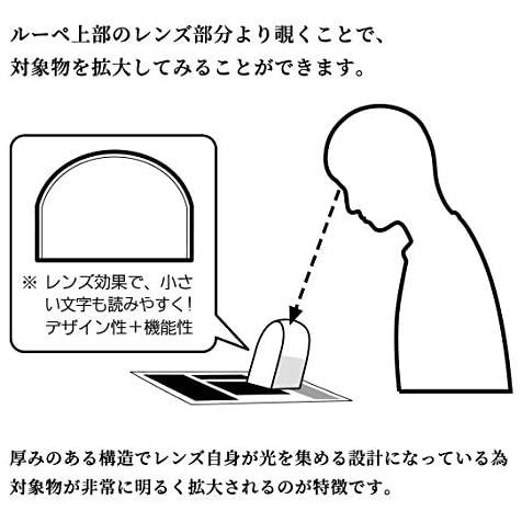 ルーペ 拡大鏡 クリスタルガラス ペーパーウェイト 文鎮 卓上ルーペ