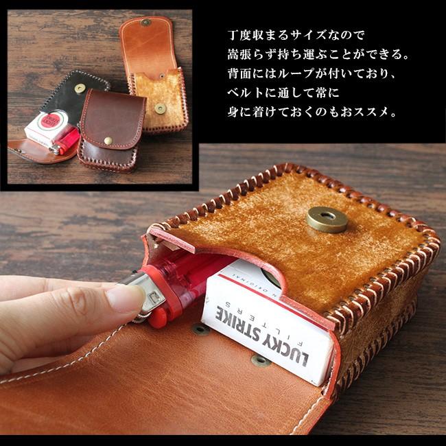 シガレットケース メンズ レディース 本革 硬質 アンティーク 電子