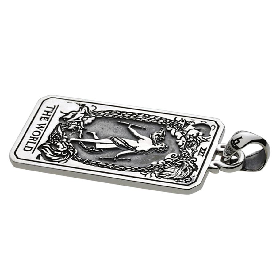 シルバーペンダント メンズ ザ・ワールド タロットカード シルバー925