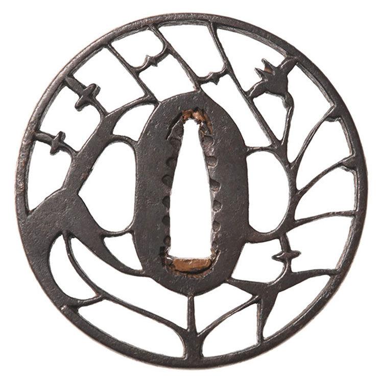 鍔・鐔 京透 沢瀉杜若透鍔 【保存刀装具】刀装具 日本刀 刀剣 : 永楽堂