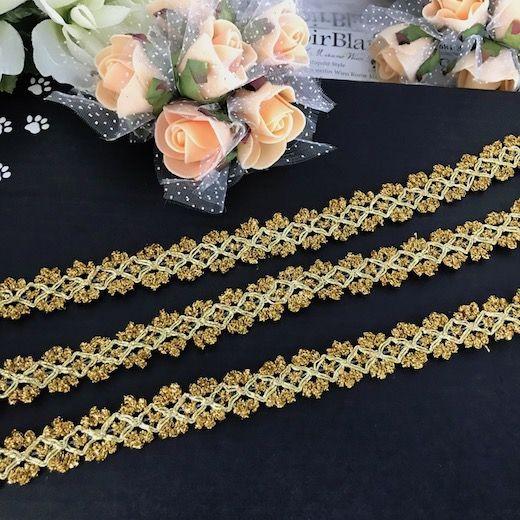 レース ブレード トリム ゴールド 衣装作り コスプレ 金色 リボン