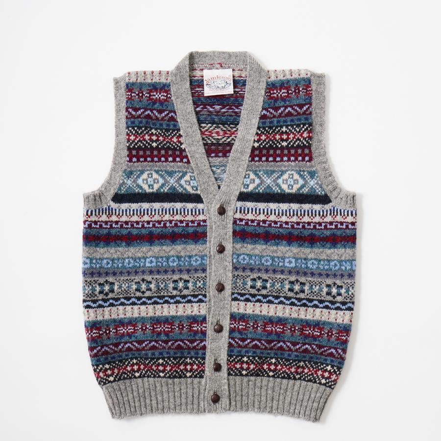 Jamieson's of Shetland JAMIESON'S ジャミーソンズ フェアアイル柄 V