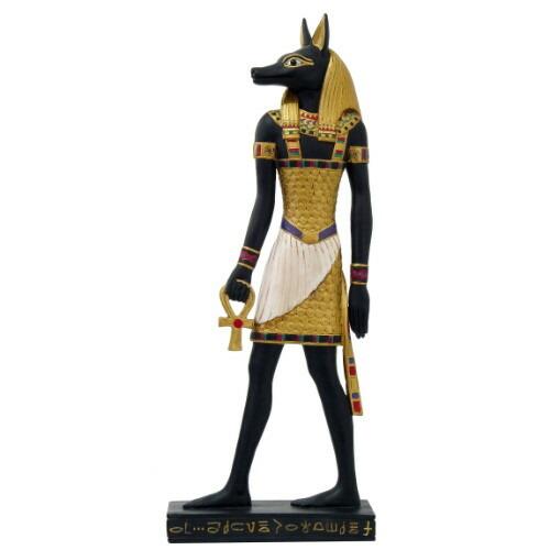 アヌビス 神 ANUBIS 立像 レリーフ型【エジプシャン・置物・フィギュア