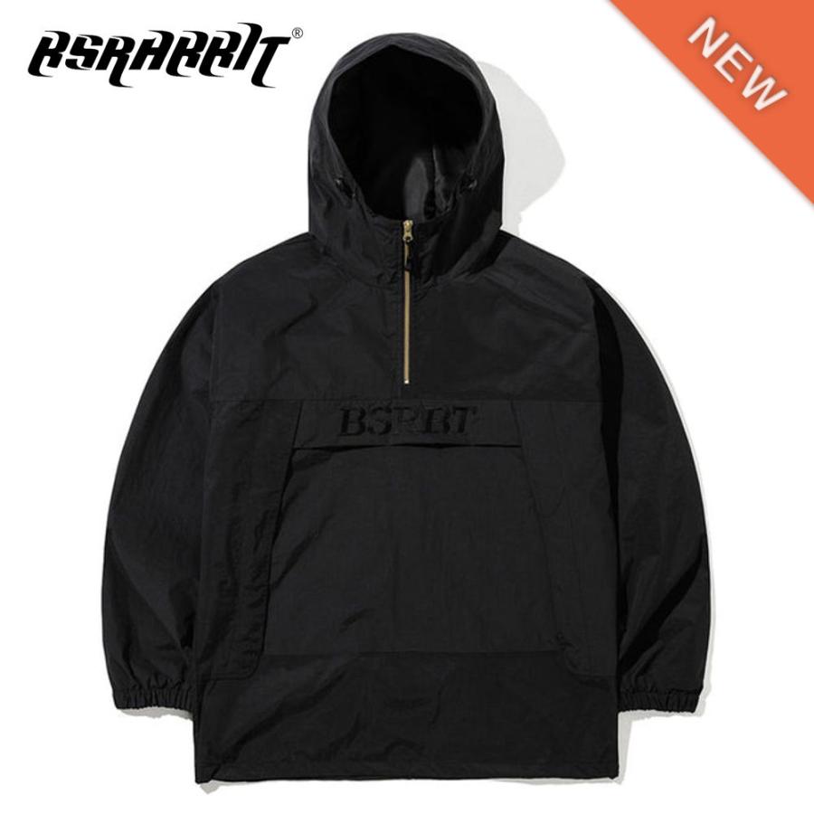 BSRABBIT BSRBT HOODED ANORAK JACKET BLACK スノーボードウェア