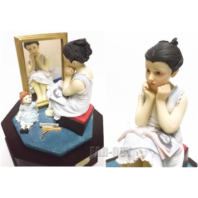 ノーマン・ロックウェル Girl at the Mirror 鏡に向う少女 オルゴール
