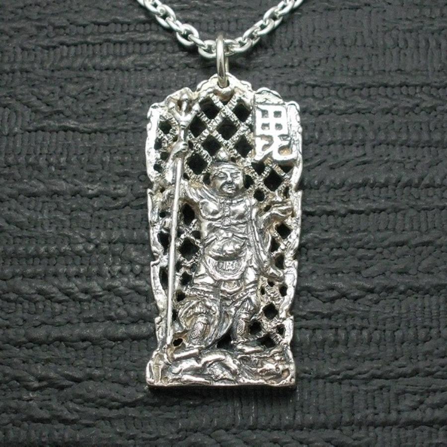 ペンダント 仏像 毘沙門天 メンズ シルバー925 ネックレス 戦国武将