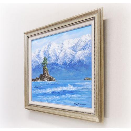 絵画 油絵 雨晴海岸 （小川久雄） 【海・山】【肉筆】【油絵】【日本の