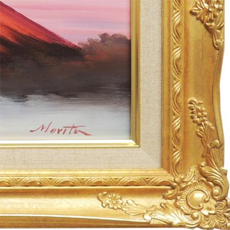 絵画 油絵 赤富士 （森田浩二） WF3号 【肉筆】【油絵】【富士】【横長